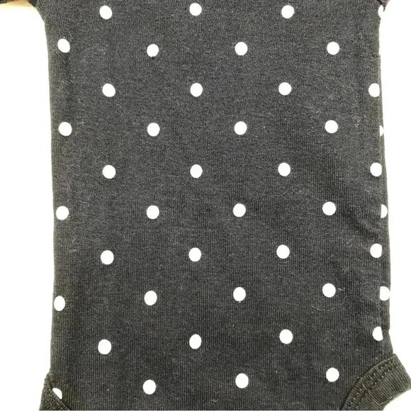 Gerber Onesie Diaper Shirt  Polka Dots Black / Pink Size Newborn - Picture 12 of 16